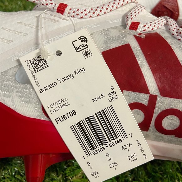 Adidas Adizero Reign Young King Football Cleats Red FU6708 Men\'s Size NEW